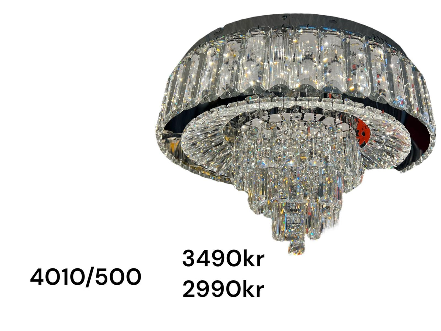 kristall led taklampa modern, vit