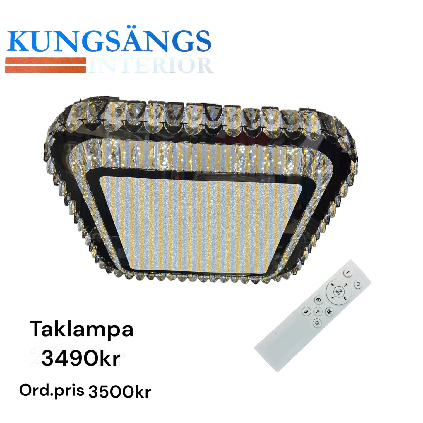 Taklampa_2 led med fjärrkontroll