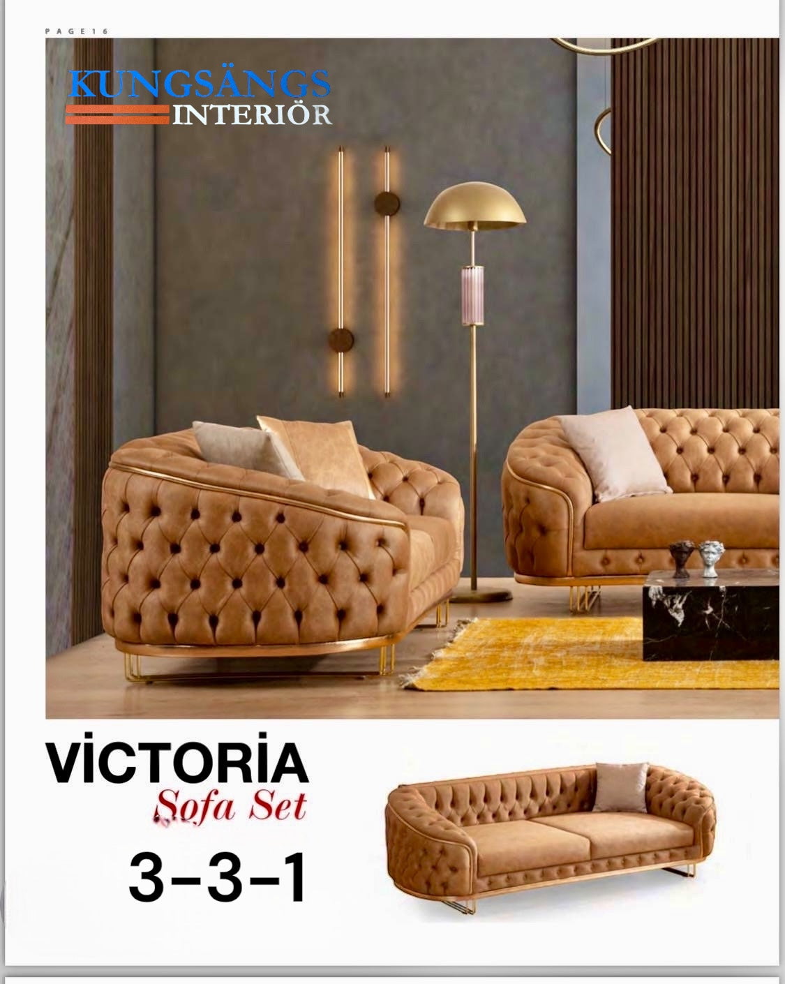 VICTORIA soff set 3-3-1.