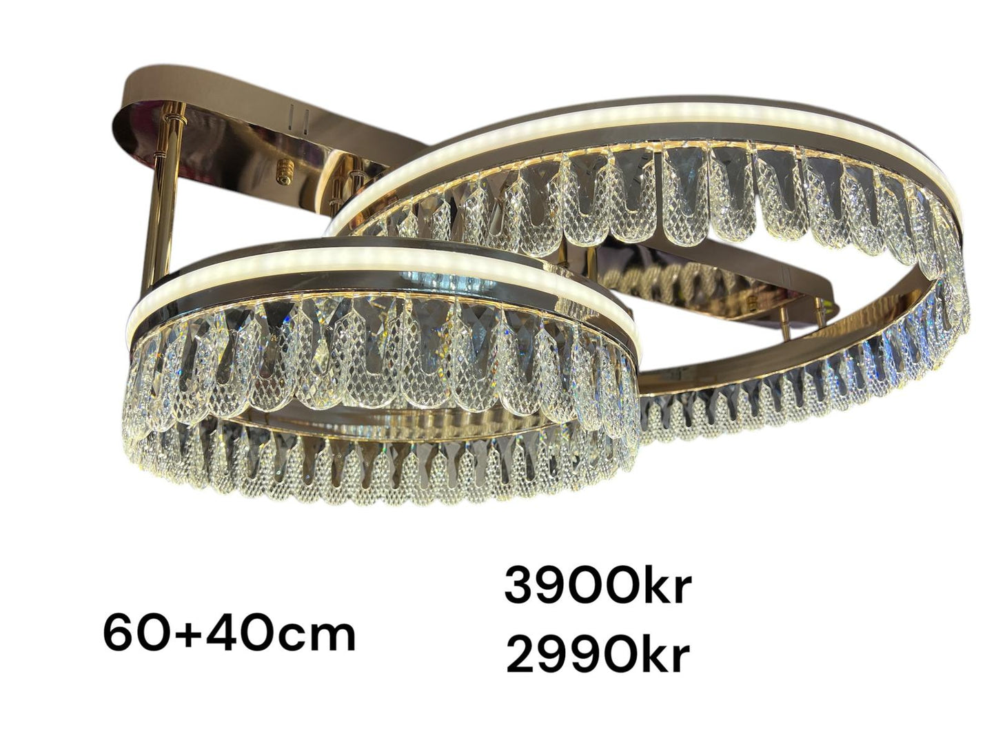 Taklampa led guld, 2 delar