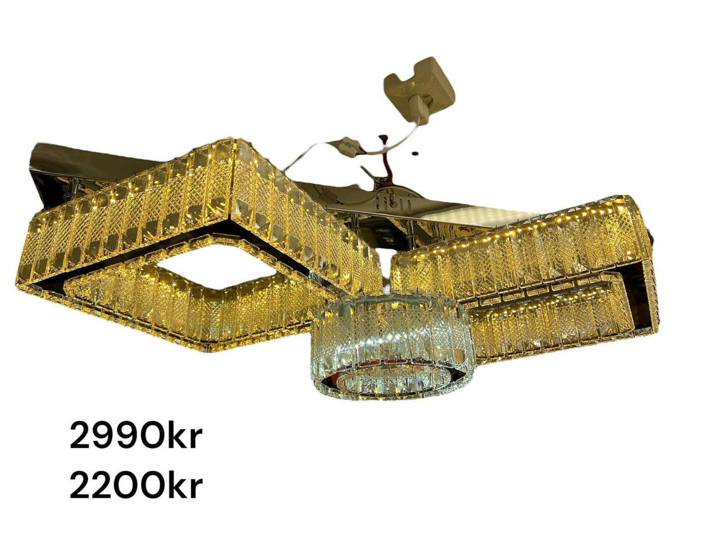 Taklampa led guld/silver