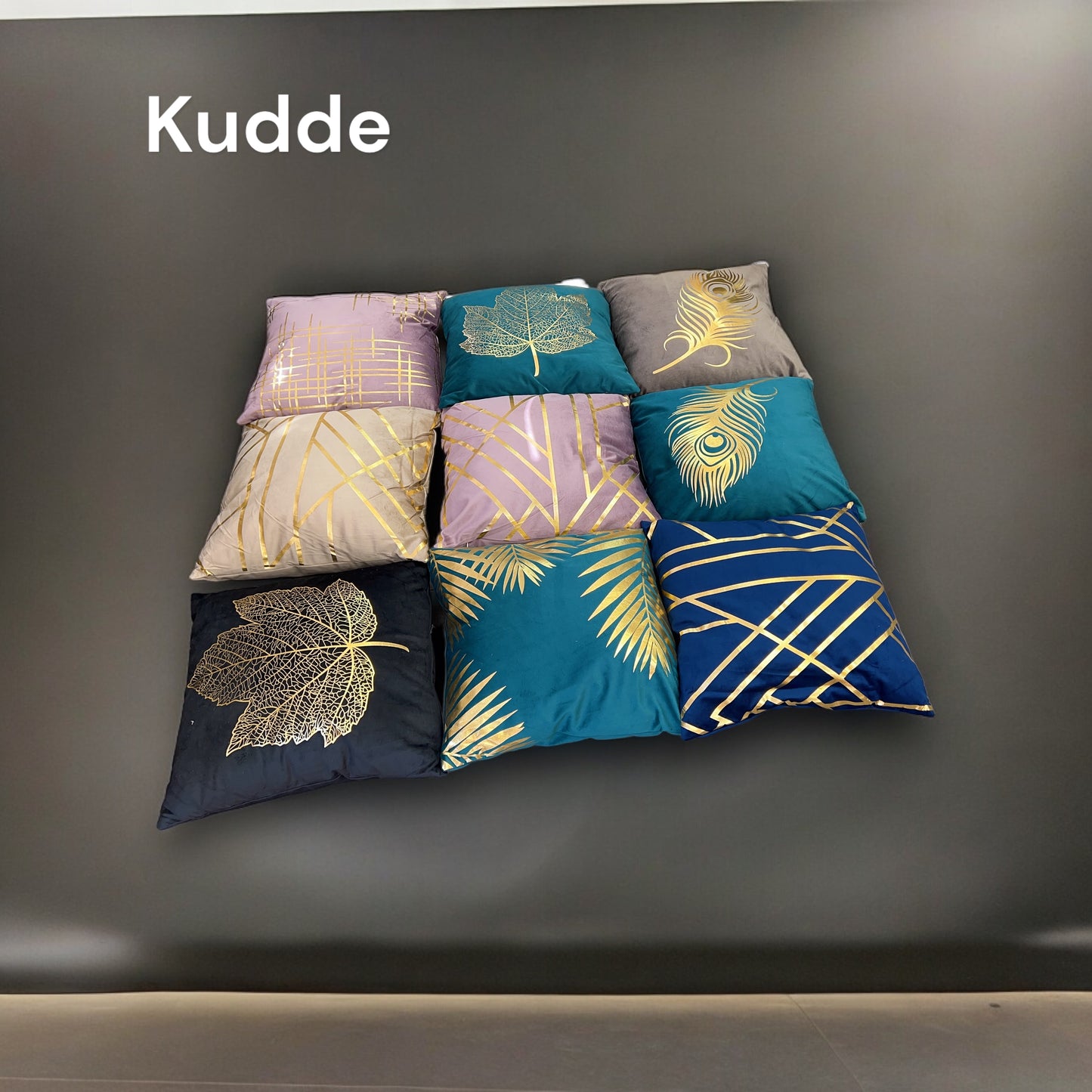 Soffkudde-Classic Collection Kudde -grön med kuddfodral fjäder