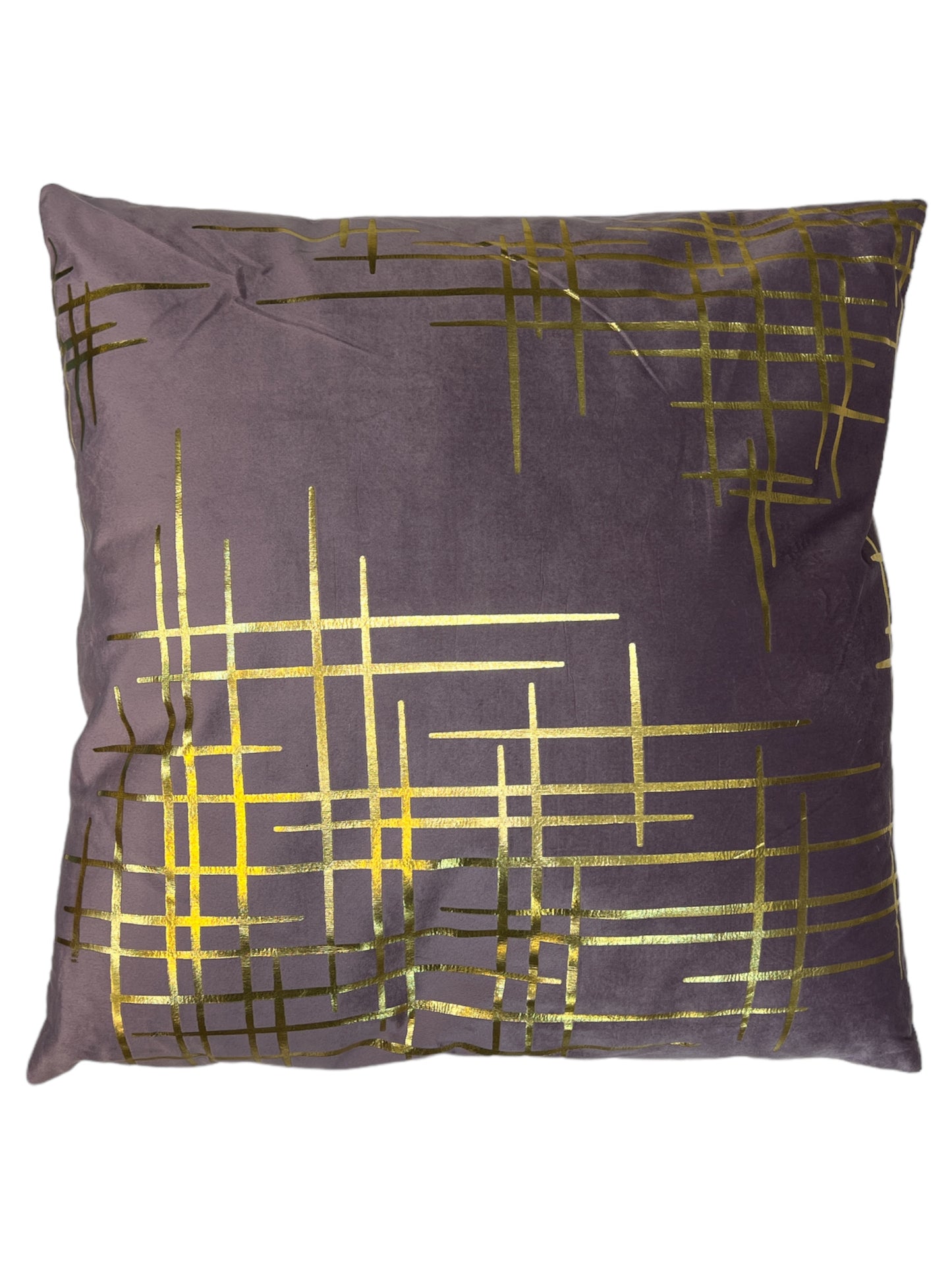 Soffkudde-Classic Collection Kudde -lila o guld med kuddfodral