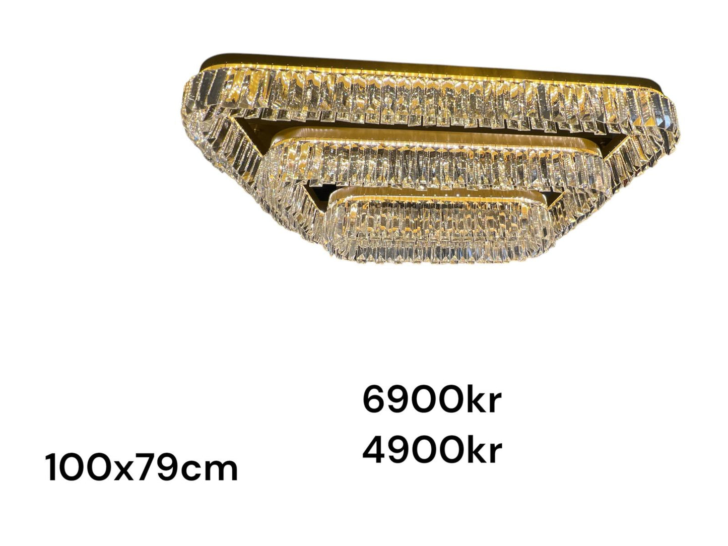 Taklampa kristall led modern , guld