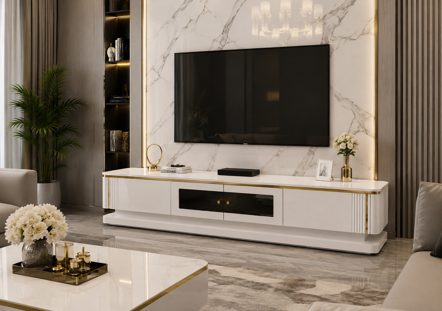 TV-bänk 90423 vitt