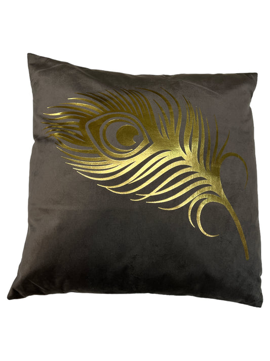 Soffkudde-Classic Collection Kudde -brunn med kuddfodral guld